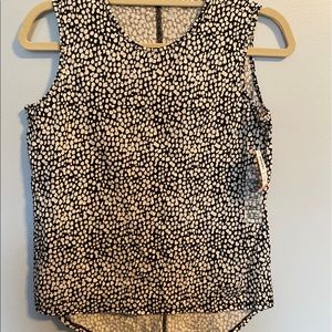 black and white formal tank top